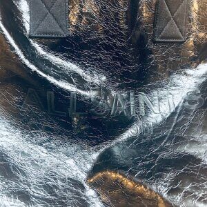 All Saints Izzy Shine Leather Tote